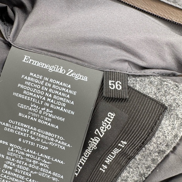 Ermenegildo Zegna Quilted Wool Cashmere Silk Bomber Jacket 56 EU / US 46 XL XXL - Picture 13 of 15